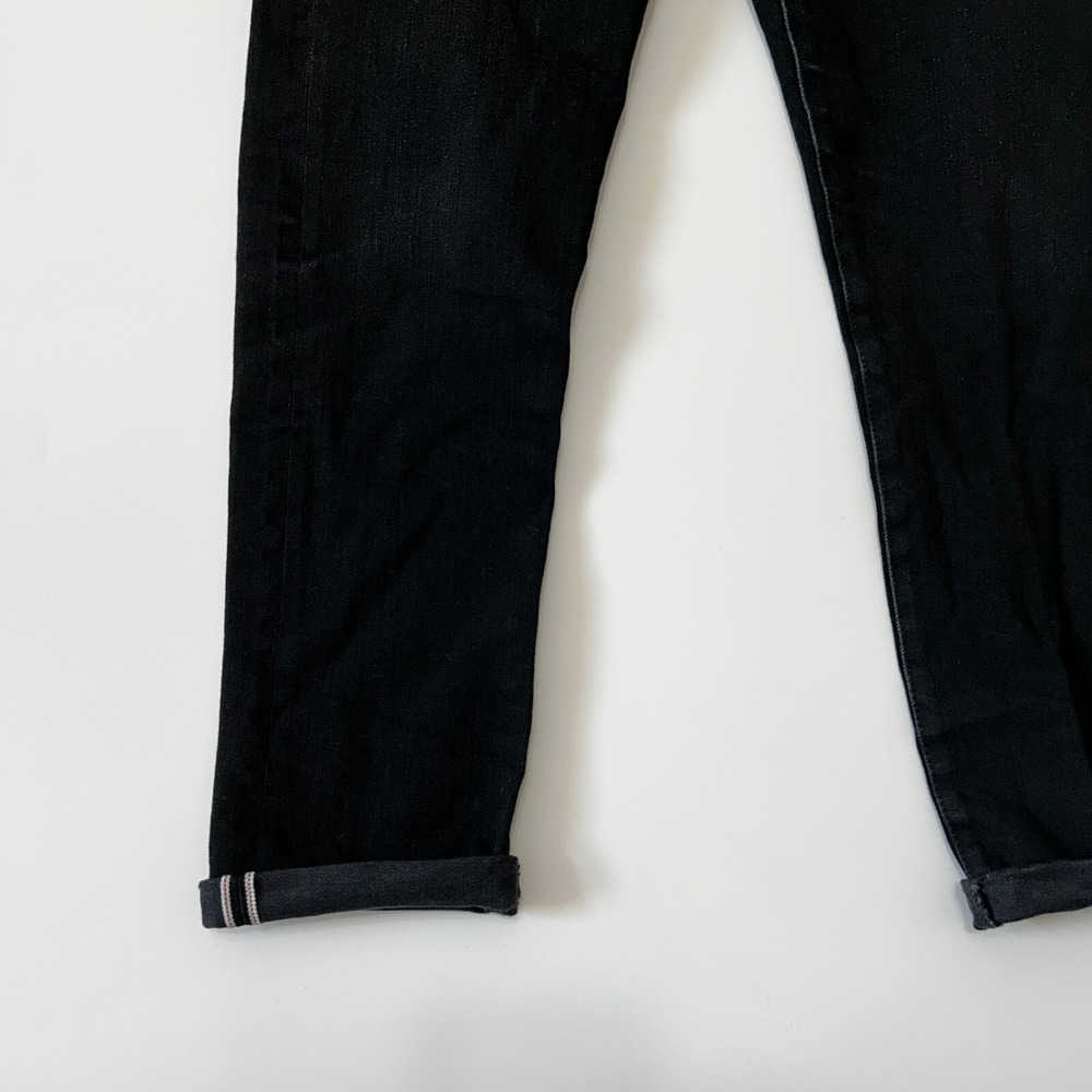 Hiroshi Kato The Needle Skinny Jeans Mens Size 30 Selvedge Black Raw Stretch USA - Picture 2 of 16